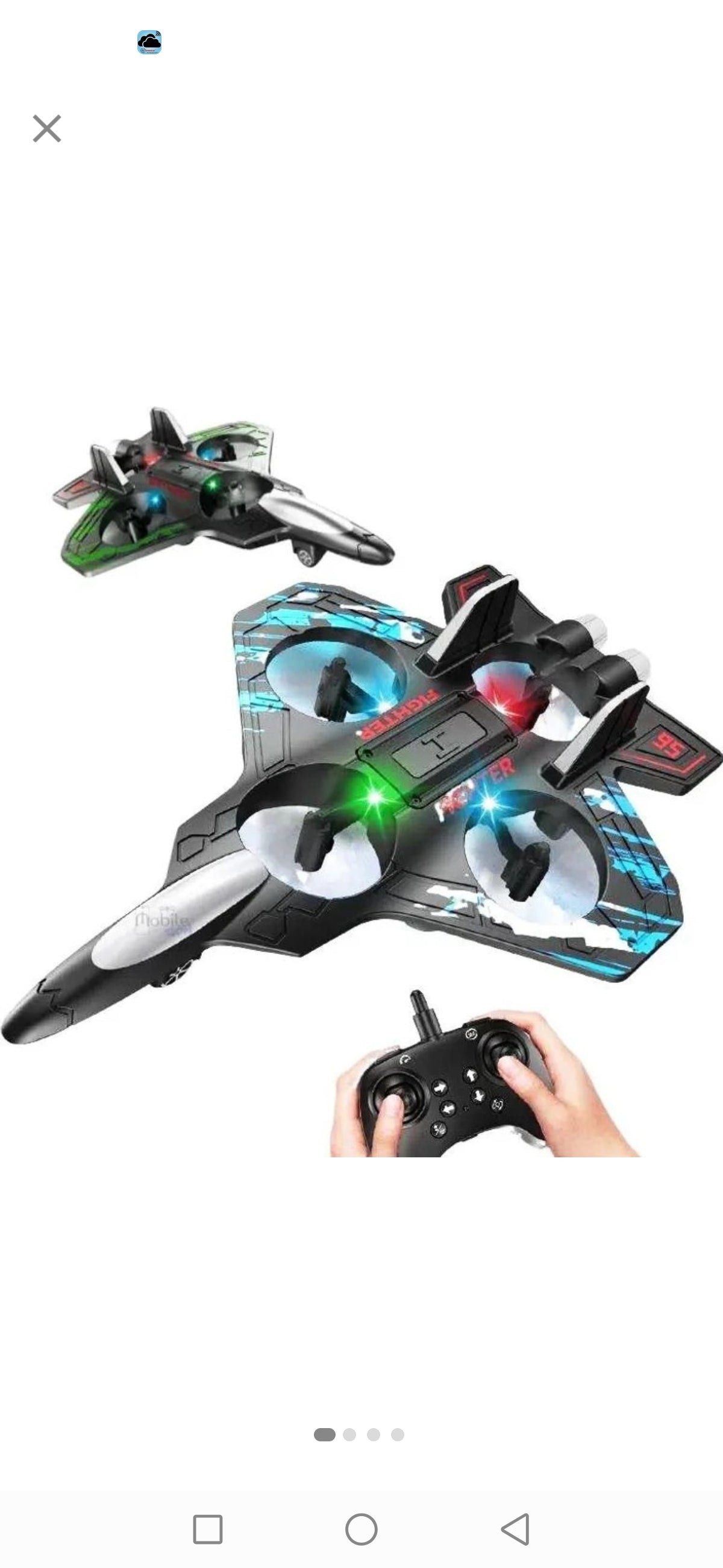 Remote Control Flying Jet Drone Toy with LED Lights | 360° Stunt RC Aircraft for Kids & Beginners