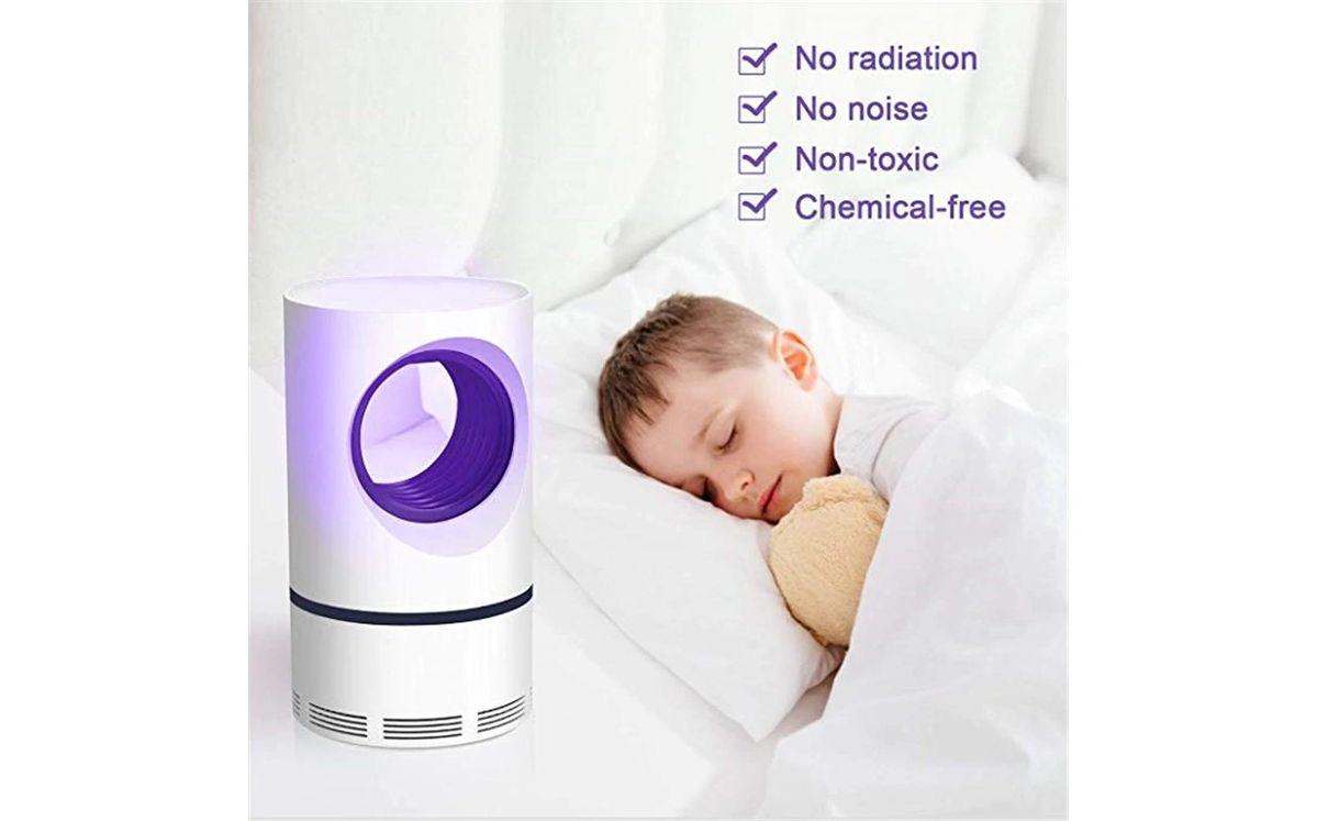 USB LED Mosquito Killer Lamp - Chemical Free | Safe For Kids & Home | Silent & Portable