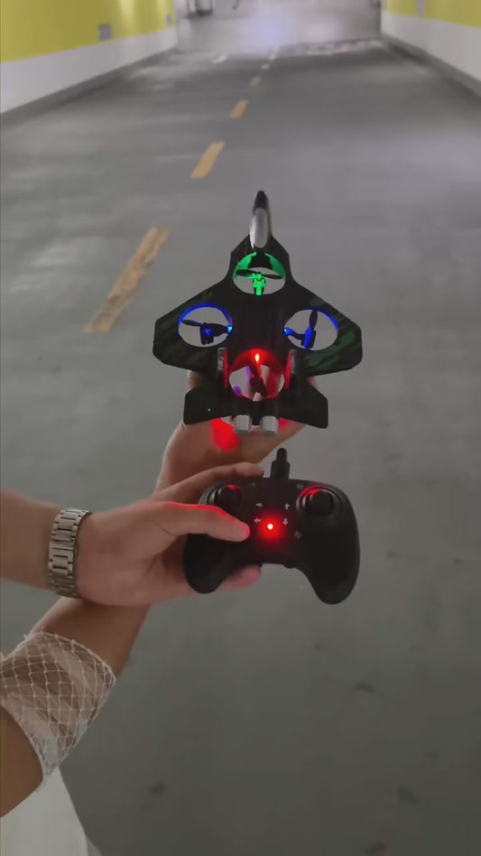 Remote Control Flying Jet Drone Toy with LED Lights | 360° Stunt RC Aircraft for Kids & Beginners