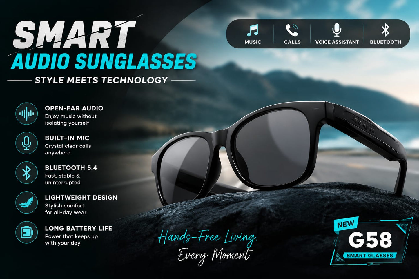 Bluetooth smart cooling glass
