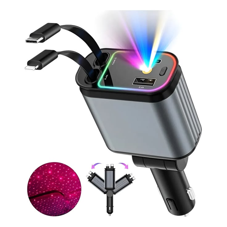 120 W 4 in 1 car charger